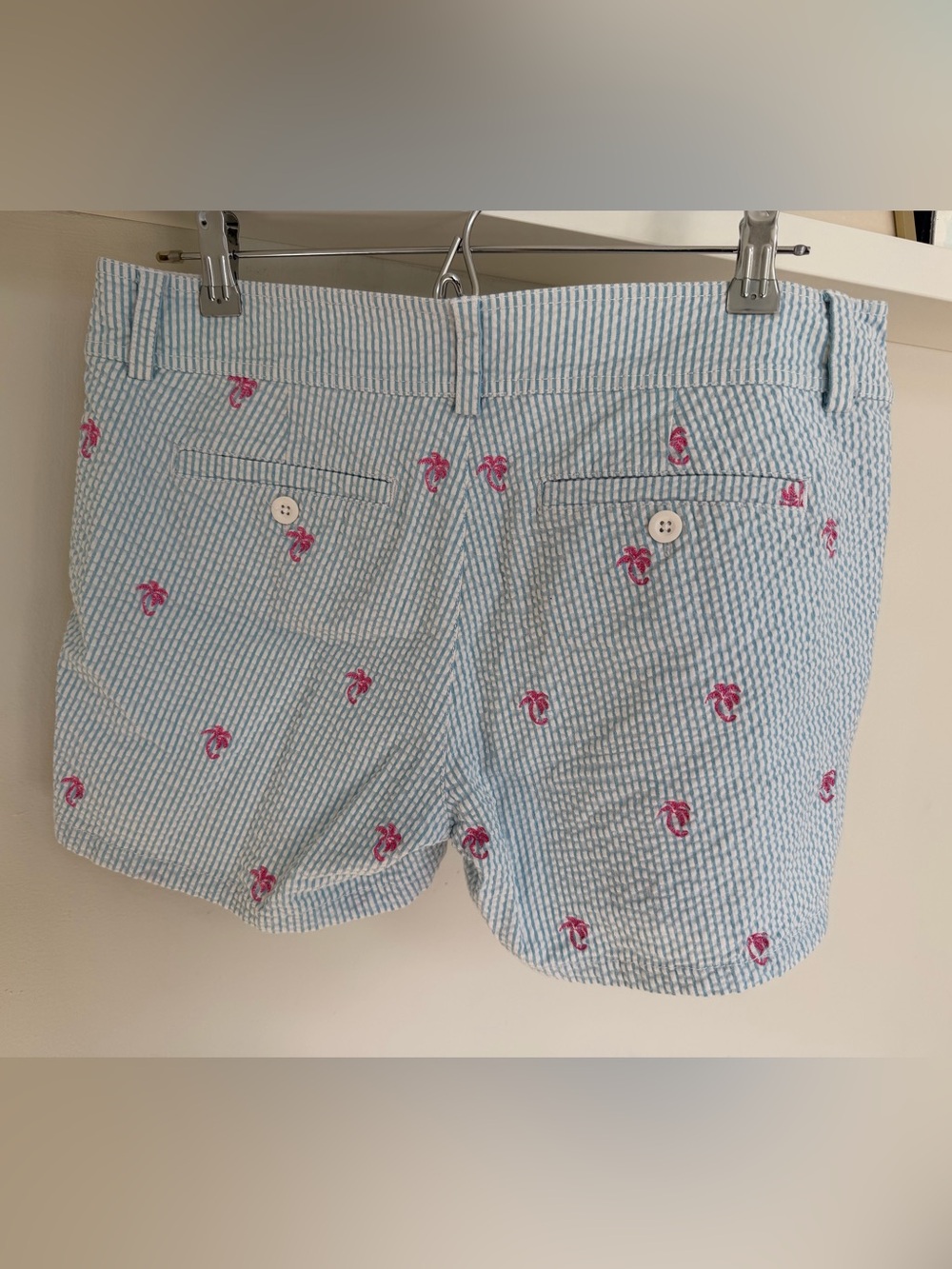 EUC Lilly Pulitzer blue white stripe shorts 8 - Picture 6 of 9